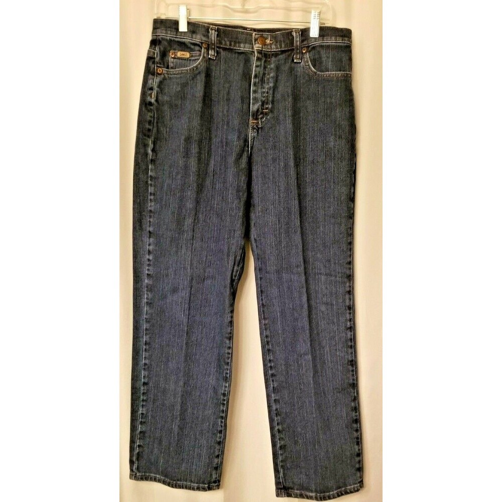 Women's Lee Jeans Relaxed Straight Leg Pockets Classic Jeans Short Size 10